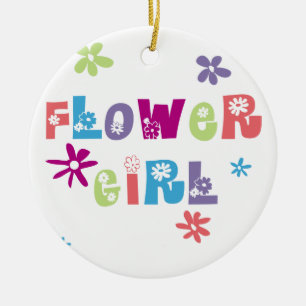 Bloemenmeisje Keramisch Ornament