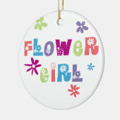 Bloemenmeisje Keramisch Ornament (Links)