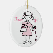 Bloemenmeisje Keramisch Ornament (Rechts)