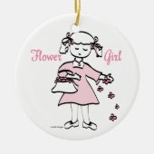 Bloemenmeisje Keramisch Ornament (Voorkant)