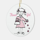 Bloemenmeisje Keramisch Ornament (Links)