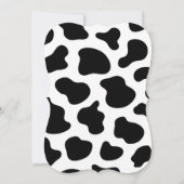 Bloemenmeisje Koe Baby shower Kaart (Achterkant)