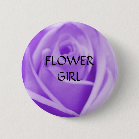 Bloemenmeisje - lavender roos knop ronde button 5,7 cm (Voorkant)