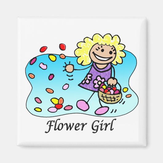 Bloemenmeisje Magnet (Voorkant)