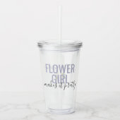 Bloemenmeisje Matching Bridal Party Name Acryl Drinkbeker (Voorkant)