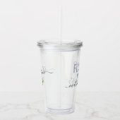 Bloemenmeisje Matching Bridal Party Name Acryl Drinkbeker (Rechts)