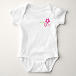 Bloemenmeisje met naam - Baby Romper