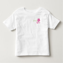 Bloemenmeisje met naam - Peuter T-shirt