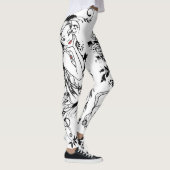 Bloemenmeisje met rode lippen leggings (Rechts)