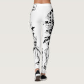 Bloemenmeisje met rode lippen leggings (Achterkant)