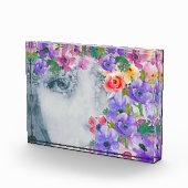 Bloemenmeisje, moderne kunst, gemengde media, aanp fotoblokken (Rechts)