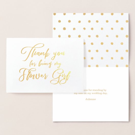 Bloemenmeisje Mooie bruiloft Dank u Folie Kaarten (Display)