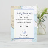 Bloemenmeisje Nautical #Wedding | Zuid-Florida Kaart (Staand voorkant)