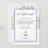 Bloemenmeisje Nautisch Huwelijk | Martha's Vineyar Kaart (Voorkant)