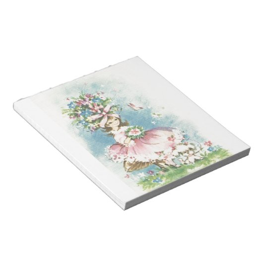  Bloemenmeisje Notitieblok (Schuin)