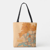 Bloemenmeisje oranje Chrysanthemum bruiloft canvas Tote Bag (Achterkant)