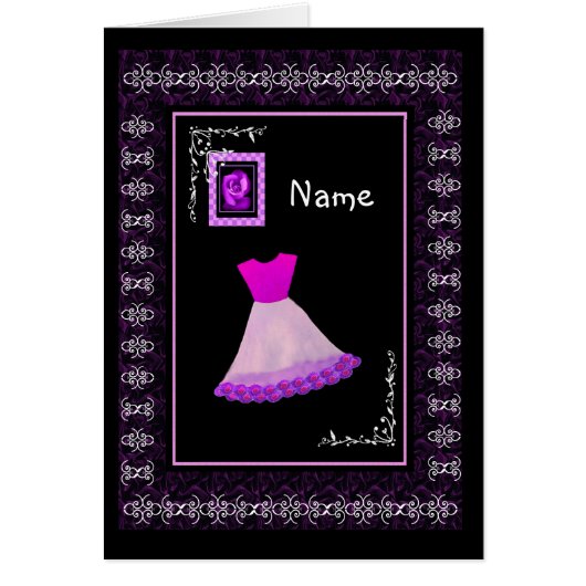 Bloemenmeisje PAARSE dress Flowered Trim (Voorkant)