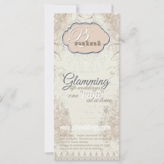 Bloemenmeisje Pacifier Display Kaart (Achterkant)