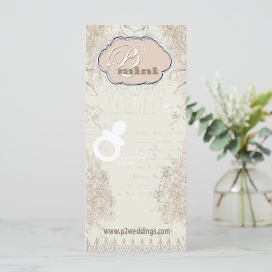  Bloemenmeisje Pacifier Display Kaart (Staand voorkant)