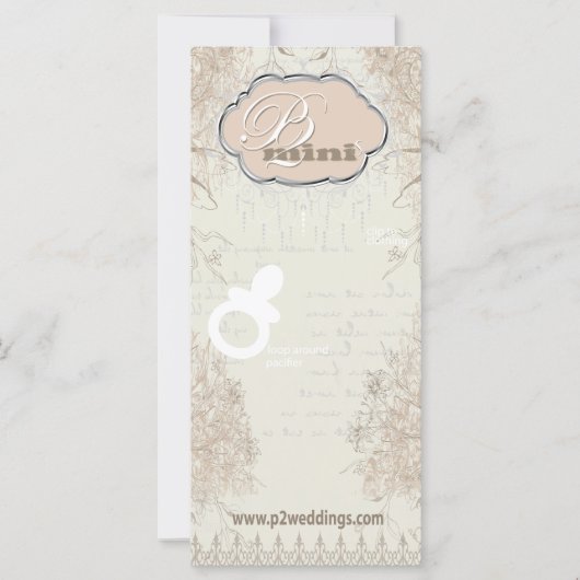 Bloemenmeisje Pacifier Display Kaart (Voorkant)