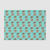 Bloemenmeisje Patroon Tissuepapier (Voorkant)