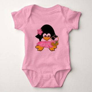 Bloemenmeisje Penguin Baby Romper