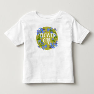 Bloemenmeisje Peuter Bruiloft bloem Forget me nots Kinder Shirts
