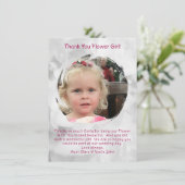 Bloemenmeisje Photo Bedankt Bericht (Staand voorkant)