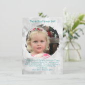 Bloemenmeisje Photo Bedankt Bericht (Staand voorkant)