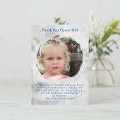 Bloemenmeisje Photo Bedankt Bericht (Staand voorkant)