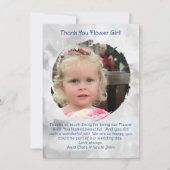 Bloemenmeisje Photo Bedankt Bericht (Voorkant)