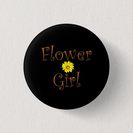 Bloemenmeisje Pin Ronde Button 3,2 Cm (Voorkant)