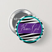 Bloemenmeisje Pin Ronde Button 5,7 Cm (Voorkant /achterkant)