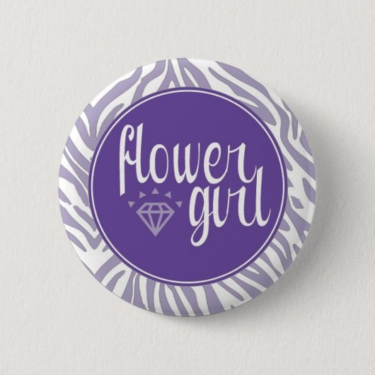 Bloemenmeisje Pin Ronde Button 5,7 Cm (Voorkant)