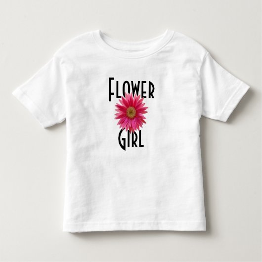 Bloemenmeisje Pink Gerbera Daisy Wedding Kinder Shirts (Voorkant)