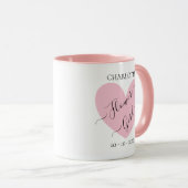 Bloemenmeisje Pink Heart Bridal Party - Gepersonal Mok (Voorkant rechts)