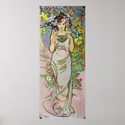 Bloemenmeisje Poster (Voorkant)