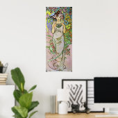 Bloemenmeisje Poster (Thuiskantoor)