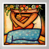 Bloemenmeisje Poster (Voorkant)