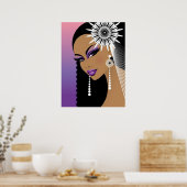 Bloemenmeisje Poster (Keuken)