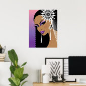 Bloemenmeisje Poster (Thuiskantoor)