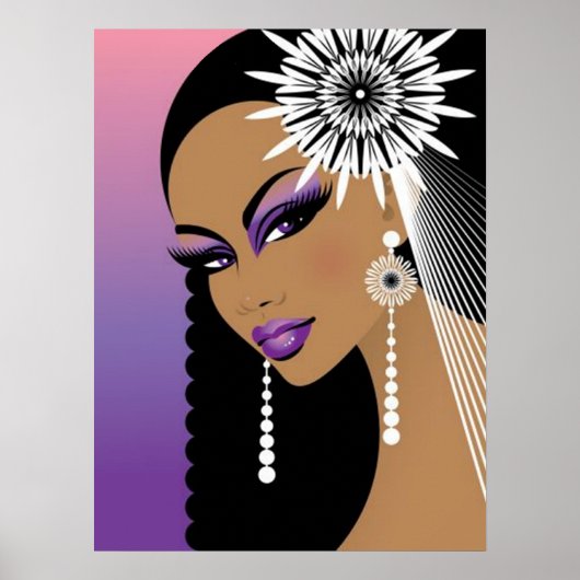 Bloemenmeisje Poster (Voorkant)