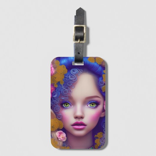 Bloemenmeisje Princess Geïnspireerd door de Oekraï Bagagelabel (Voorkant (verticaal))