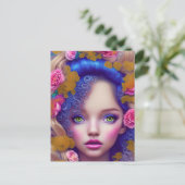 Bloemenmeisje Princess Geïnspireerd door de Oekraï Briefkaart (Staand voorkant)