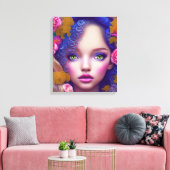 Bloemenmeisje Princess Geïnspireerd door de Oekraï Canvas Afdruk (Insitu (Woonkamer))