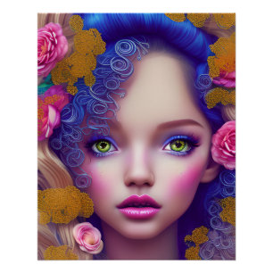 Bloemenmeisje Princess Geïnspireerd door de Oekraï Perfect Poster