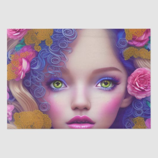 Bloemenmeisje Princess Geïnspireerd door de Oekraï Tissuepapier (Voorkant)