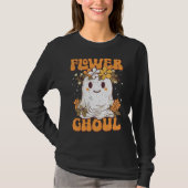 Bloemenmeisje Pun Schattige Ghost Funny Halloween  T-shirt (Voorkant)