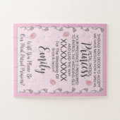 Bloemenmeisje Puzzle Invitation Legpuzzel (Horizontaal)