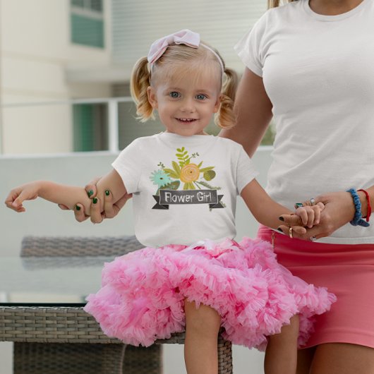 Bloemenmeisje Retro Mint Chalkboard bruiloft